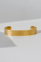 12mm Jeremiah 29:11 18k Gold-Plated Bangle - A Meaningful Mood