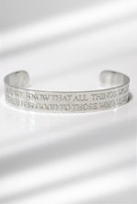 12mm Romans 8:28 Stainless Steel Bangle - A Meaningful Mood