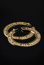 But With God...Large 18k Gold Plated Statement Hoops - A Meaningful Mood