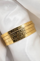 Faith Reflections 4pc 6mm 18k Gold - Plated Bangle Set - A Meaningful Mood