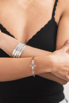 So Chic Cross Bangle Stainless Steel - A Meaningful Mood