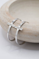 So Chic Cross Hoops Stainless Steel - A Meaningful Mood