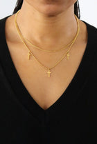 So Chic Cross Layered Necklace 18k Gold - Plated - A Meaningful Mood