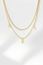 So Chic Layered 18k Gold - Plated Cross Necklace - A Meaningful Mood