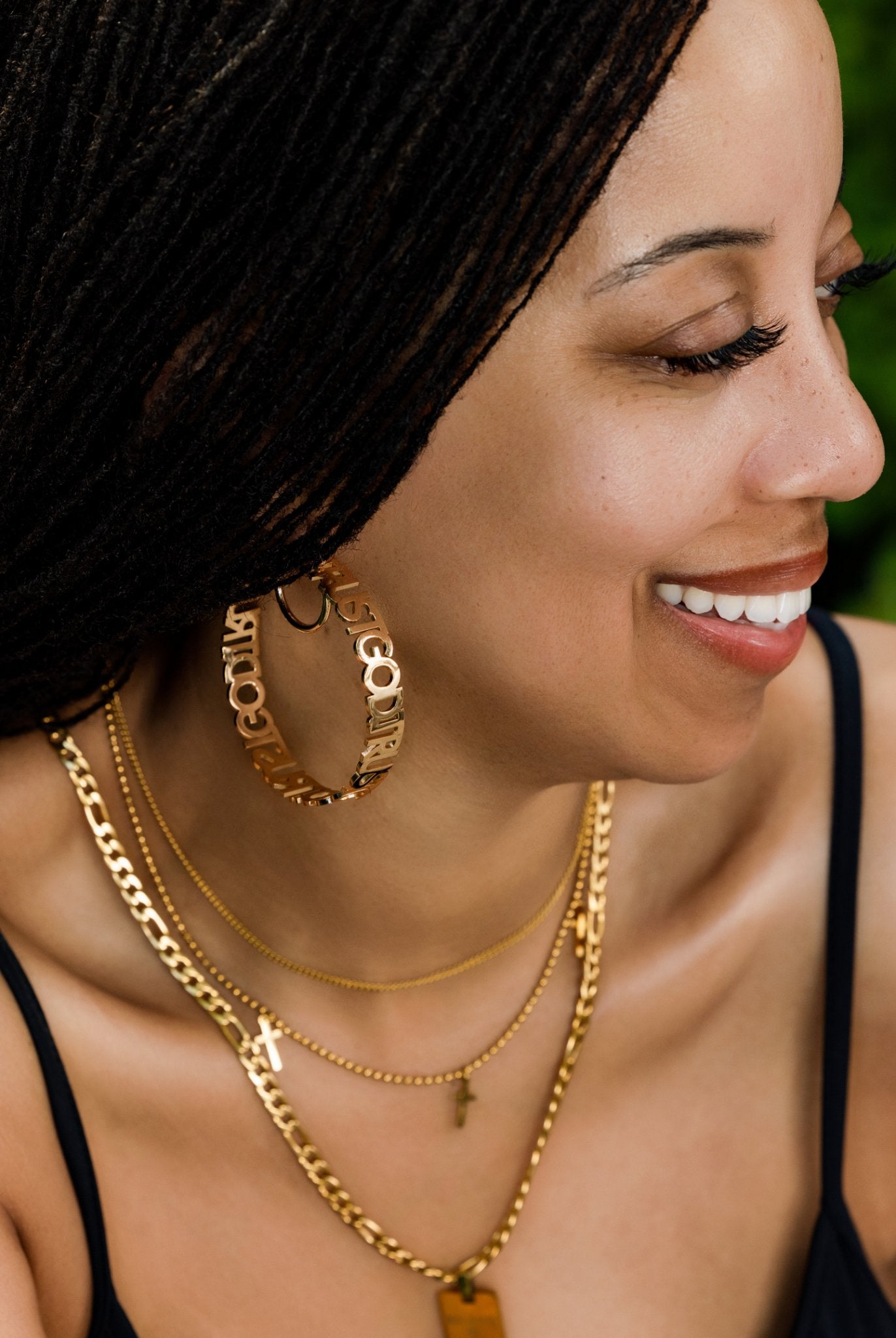 Trust God 18k Gold Plated Hoops - A Meaningful Mood