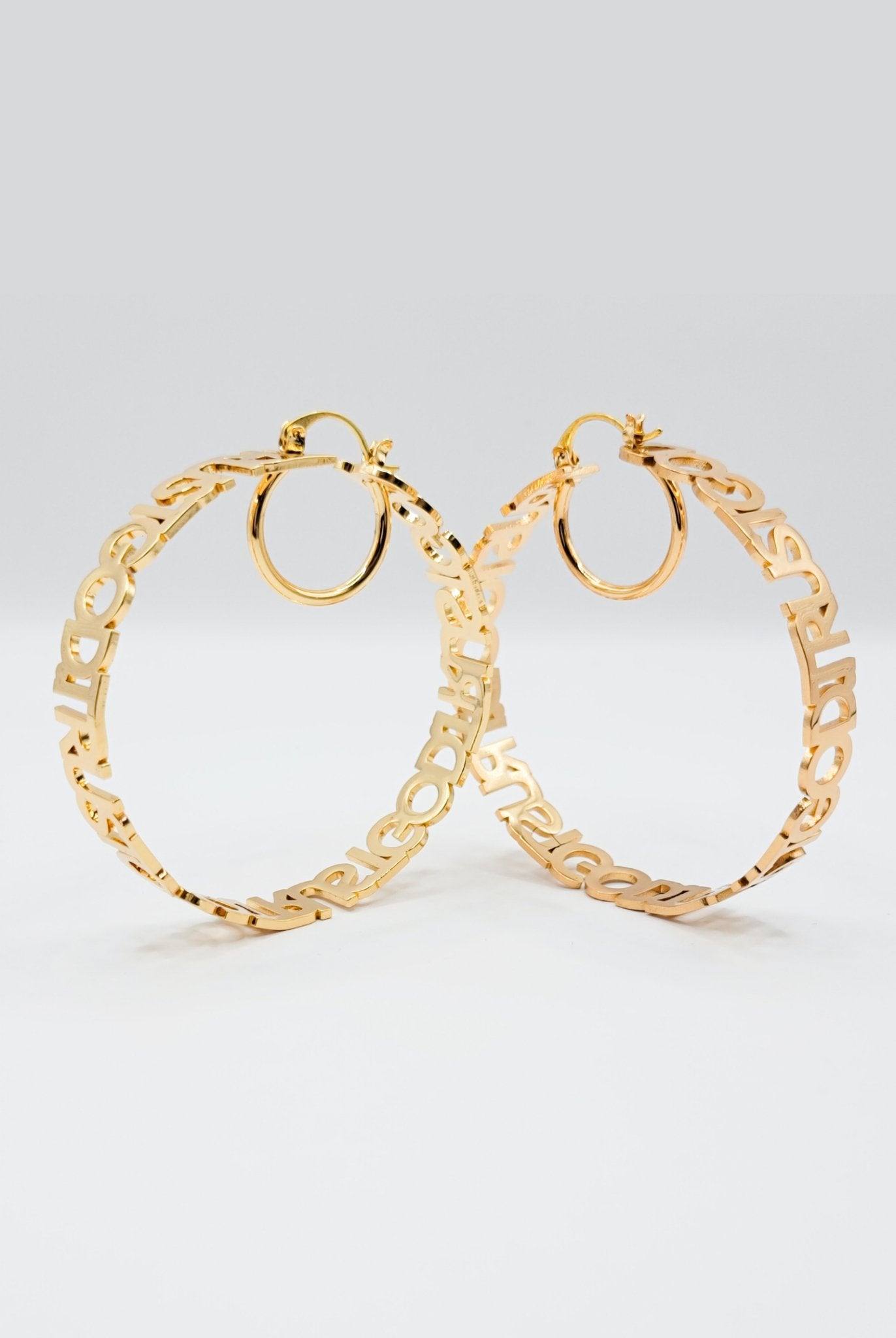 Trust God 18k Gold Plated Hoops - A Meaningful Mood