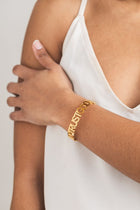 Trust God Bold Bangle 18k Gold - Plated - A Meaningful Mood