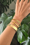 Trust God Bold Bangle 18k Gold - Plated - A Meaningful Mood