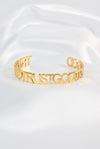 Trust God Bold Bangle 18k Gold - Plated - A Meaningful Mood