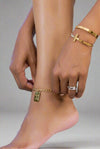 Walking By Faith 18k Gold - Plated Pendant Anklet - A Meaningful Mood