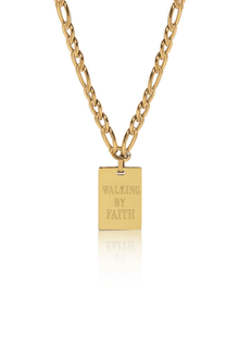 Walking By Faith Pendant Necklace 18k Gold - Plated - A Meaningful Mood