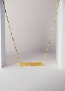 God Bless 18k Gold-Plated Necklace - A Meaningful Mood