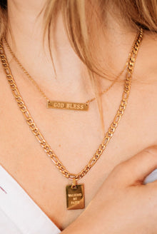 God Bless 18k Gold-Plated Necklace - A Meaningful Mood