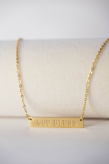 God Bless 18k Gold-Plated Necklace - A Meaningful Mood