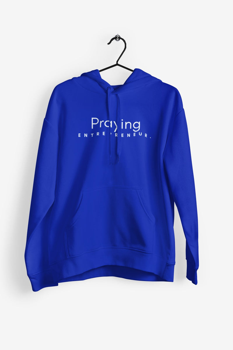 Praying Entrepreneur (Blue Hoodie) - A Meaningful Mood