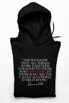 Romans 8:28 (Black Hoodie) - A Meaningful Mood