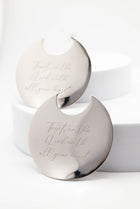 Trust In The Lord Stainless Steel Engraved Earrings - A Meaningful Mood